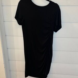 H&M‎ Divided Black Ruched Dress size XL EUC